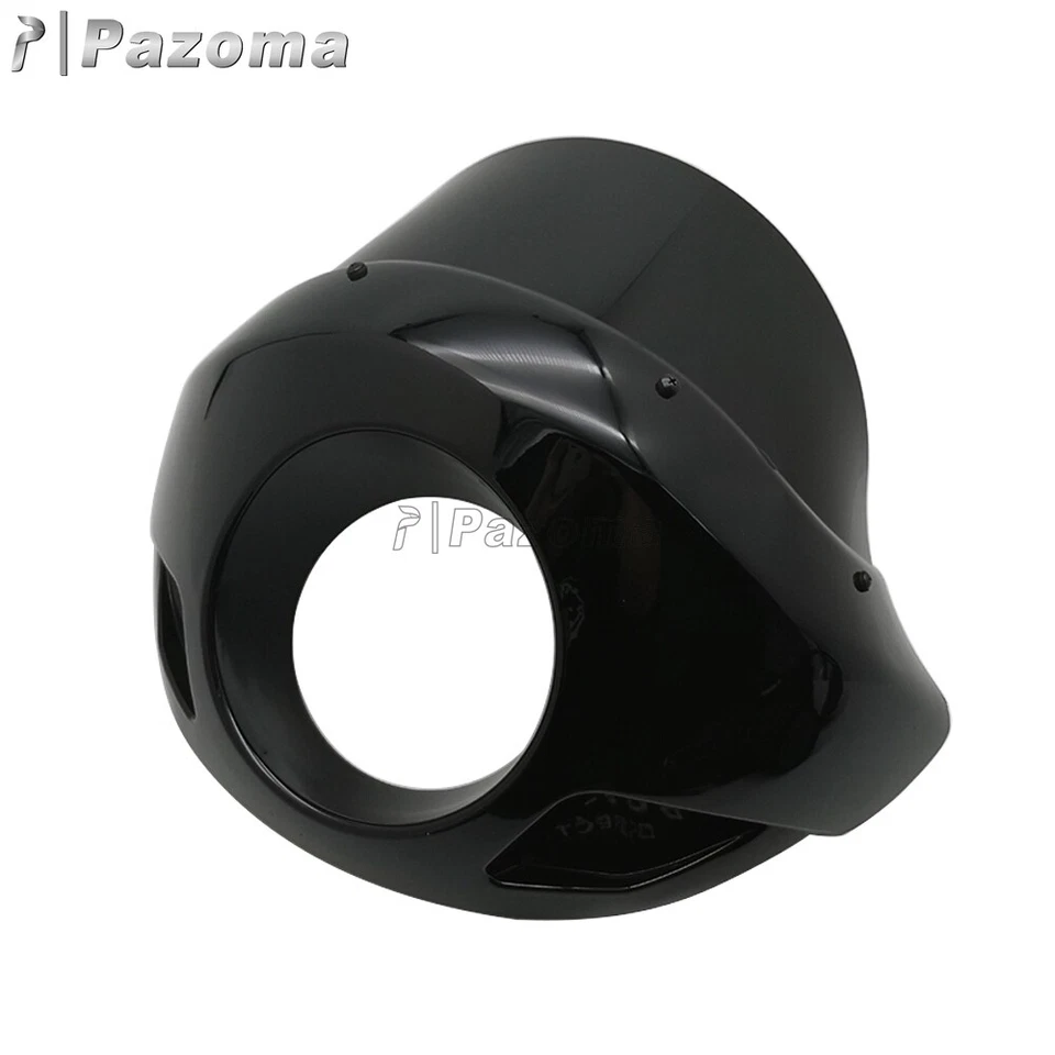 Máscara de parabrisas carenado de faros de 5,75" con horquillas de 35-49 mm para Harley Street Bob Foto 3 de 4