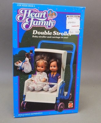 New sealed Box The Heart Family 2293 Double Stroller 1985 Barbie