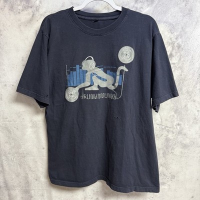 Drunknmunky T Shirt Mens XL 22x28 Blue Y2K Rap Hip Hop Skate 