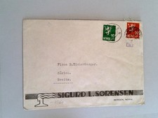 WWII 1943 Norway to Switzerland Censored Cover - Bergen to Zurich- OKW Frankfurt