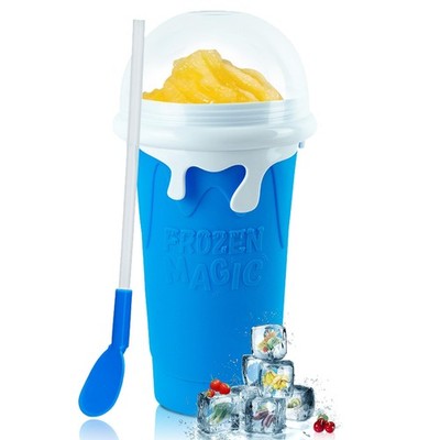 Slushy Cup Maker,Large Slushie Maker Cup 500ml,Double Layers Silicone Slushie Cu