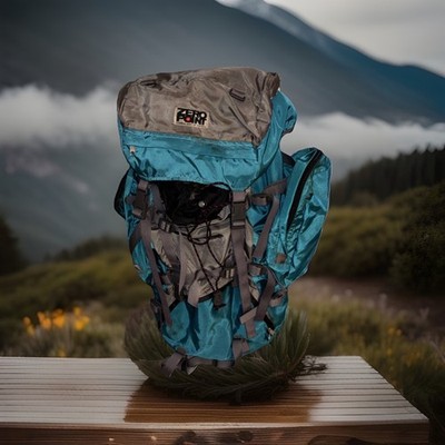 Zero Point 45L Hiking Camping Backpack Teal/grey Excellent Condition Clean