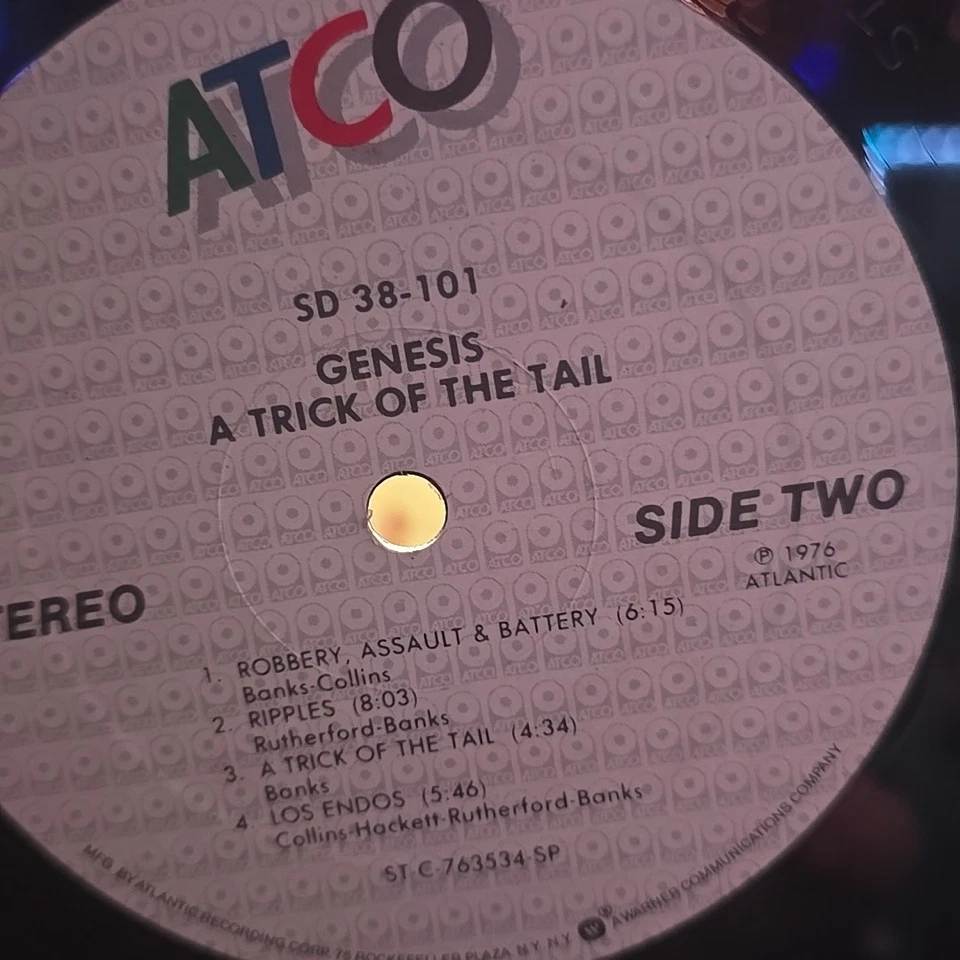 Genesis-A Trick of the Tail-1977 ATCO SD38101-Vinyl Record LP Foto 4 de 4