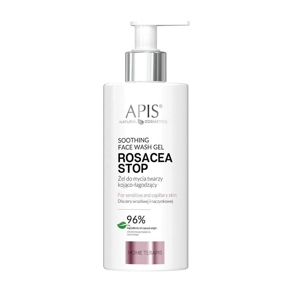 Apis Rosacea Stop Soothing Calming Face Washing Gel Capillary Skin 300ml