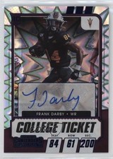 2021 Contenders Draft Picks Game Ticket Blue Explosion /39 Frank Darby Auto 2p7