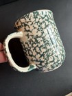 VINTAGE 2 Green Folk Craft Moose Country Mugs, Sponge/Spatter Ware — photo 6