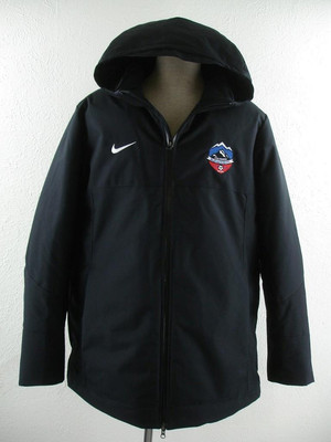 Mens L Nike Team Training 550 Down Fill Parka Jacket Black Colorado Elevation FC
