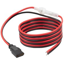 CB Radio Power Cord 3Pin Conector 16AWG Wire w/ 15A Fuse For Cobra Uniden Connex
