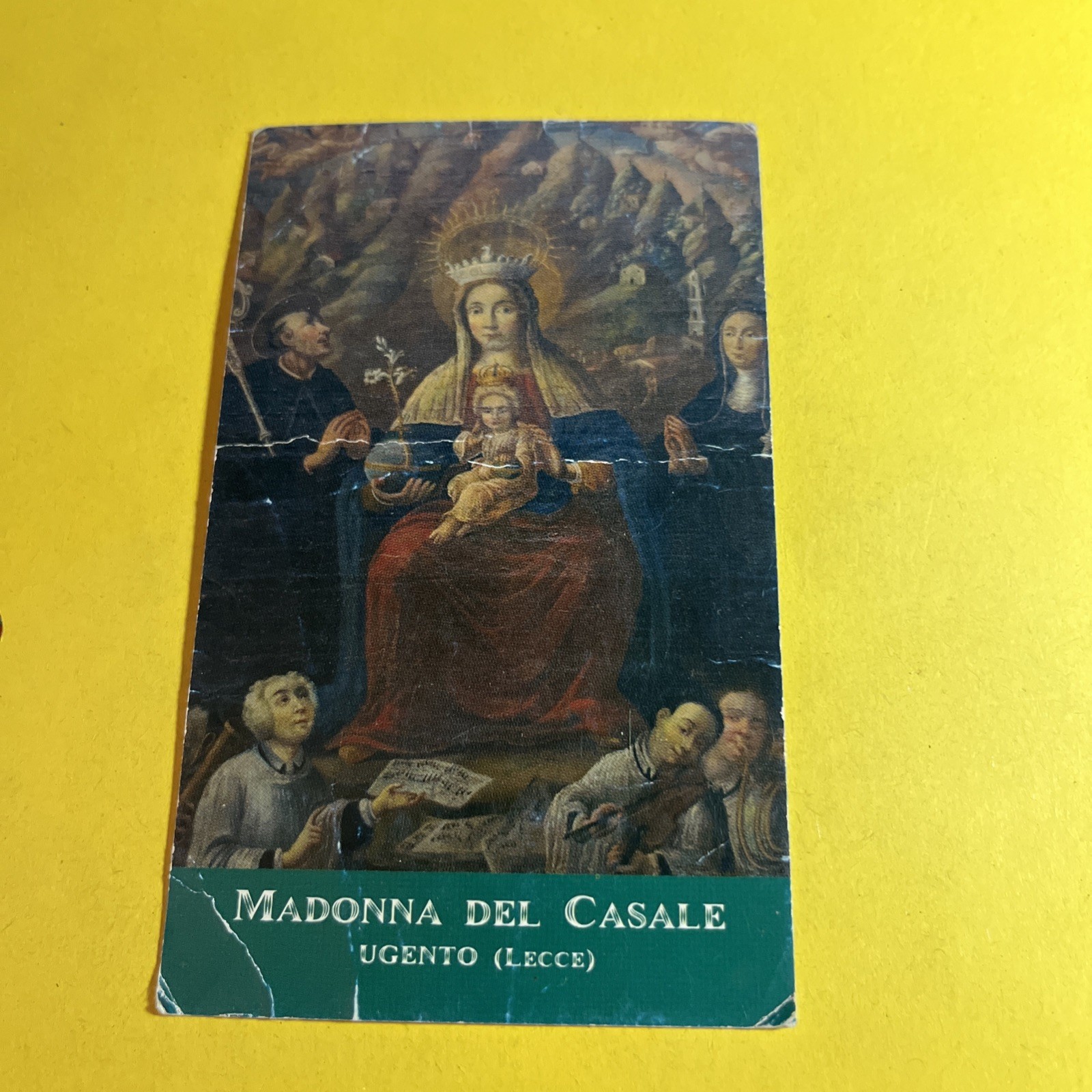 MADONNA DEL CASALE UGENTO LECCE - SANTINO PREGHIERA COLLEZIONE - HOLY CARD