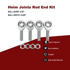 12 Heim Joints Rod End Kit Right And Left Thread Heim Joints Suspension Kit