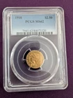1910 INDIAN HEAD $2.50 QUARTER EAGLE GOLD  PCGS MS62