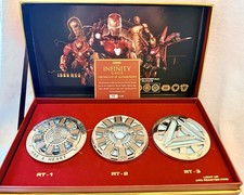 Marvel Studios Infinity Saga Iron Man Arc Reactor Light Up Pin Set Rare LE 5000