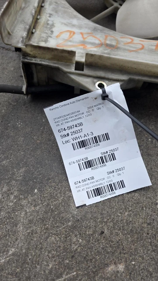 Conjunto de ventilador de motor de ventilador de radiador 1ZZFE base de motor compatível com 03-04 MATRIX 74356 - Imagem 2 de 4