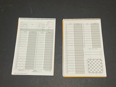 2 - CHESS - SCHOLASTIC SCOREBOOKS - 50 g./60 moves - best  XMAS STOCKING STUFFER