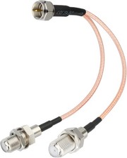 F-Type RG6 Splitter Coax Cable, 75Ohm 3 Way Combiner for TV 1 Pack