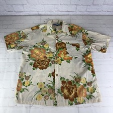Vintage 70's OP Ocean Pacific Sunwear Hawaiian Button Shirt Size Men's Large