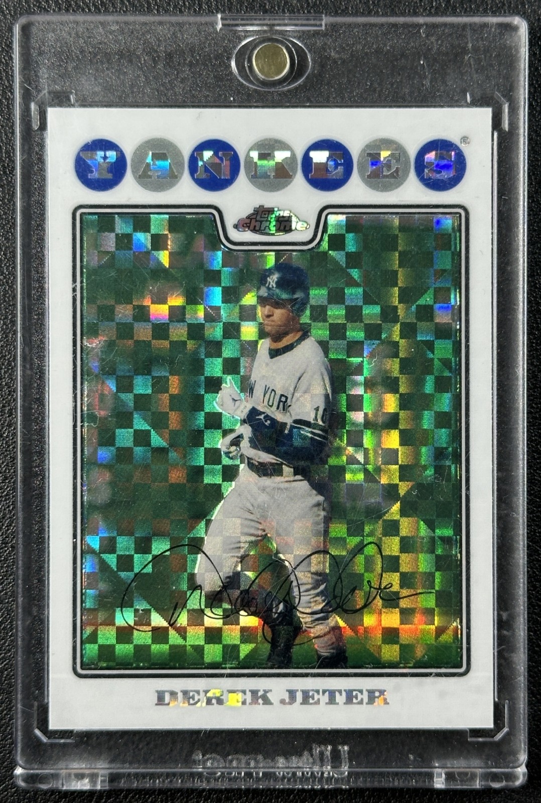 DEREK JETER 2008 TOPPS CHROME #121 X-FRACTOR REFRACTOR YANKEES
