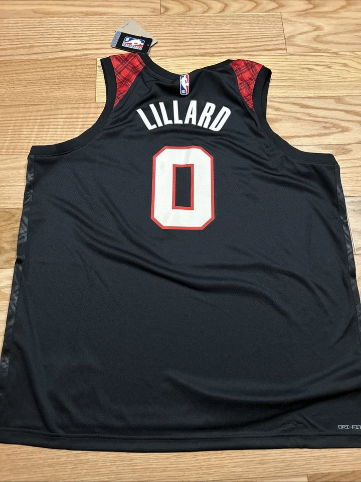 Nike NBA Portland Trailblazers Swingman Jersey Sz XXL Damian Lillard NWT DX8517 - Image 3 of 4