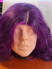 NEW  Women Long Wig 18 Inch Curly Purple