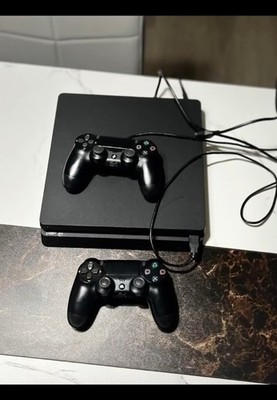 Sony PlayStation 4  Game Console - Jet Black With 2 Controllers & Charger