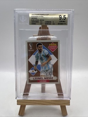 Lionel Messi WM 2022 Bronze Extra Sticker - Beckett 9.5 GEM MINT - POP 2