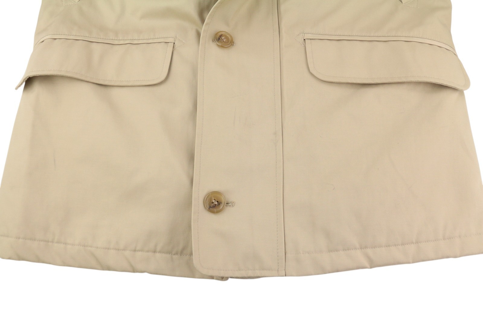 YVES SAINT LAURENT Men Jacket 48 Beige Full Zip Spread Collar Lined Pockets * thumbnail 13