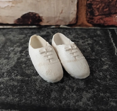 Sindy Paul weiße Schuhe Vintage Pedigree 60er Jahre Squishy