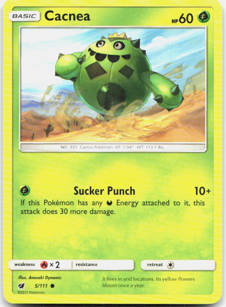 Cacnea 5/111 Common Crimson Invasion Pokemon NM