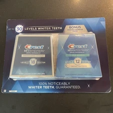 Crest 3D Whitening Strips Level 18 (40 ct) and 12 (20 ct) BEST BY MA 2024