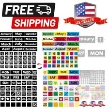 Magnetic Calendar Numbers Double-sided  Week ...