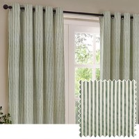 furn. Yard Hebden Eyelet Curtain Pair – W 66.1 x L 90.2 (2 Panels), Forest 
