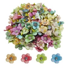 Faux Flower Heads Artificial Silk Daisy Mini Fake Crafts Mixed Colors 160 PCS