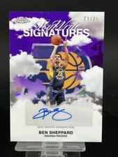 2025-26 Topps Chrome Ben Sheppard Sky-Write Signatures /75 Purple #Sws-Bs Pacers