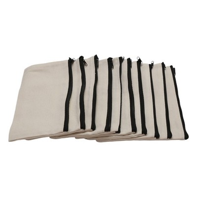 10 Stück Canvas Schminktüten Canvas Reißverschluss Beutel Taschen Federmäppchen Rohling DIY6115