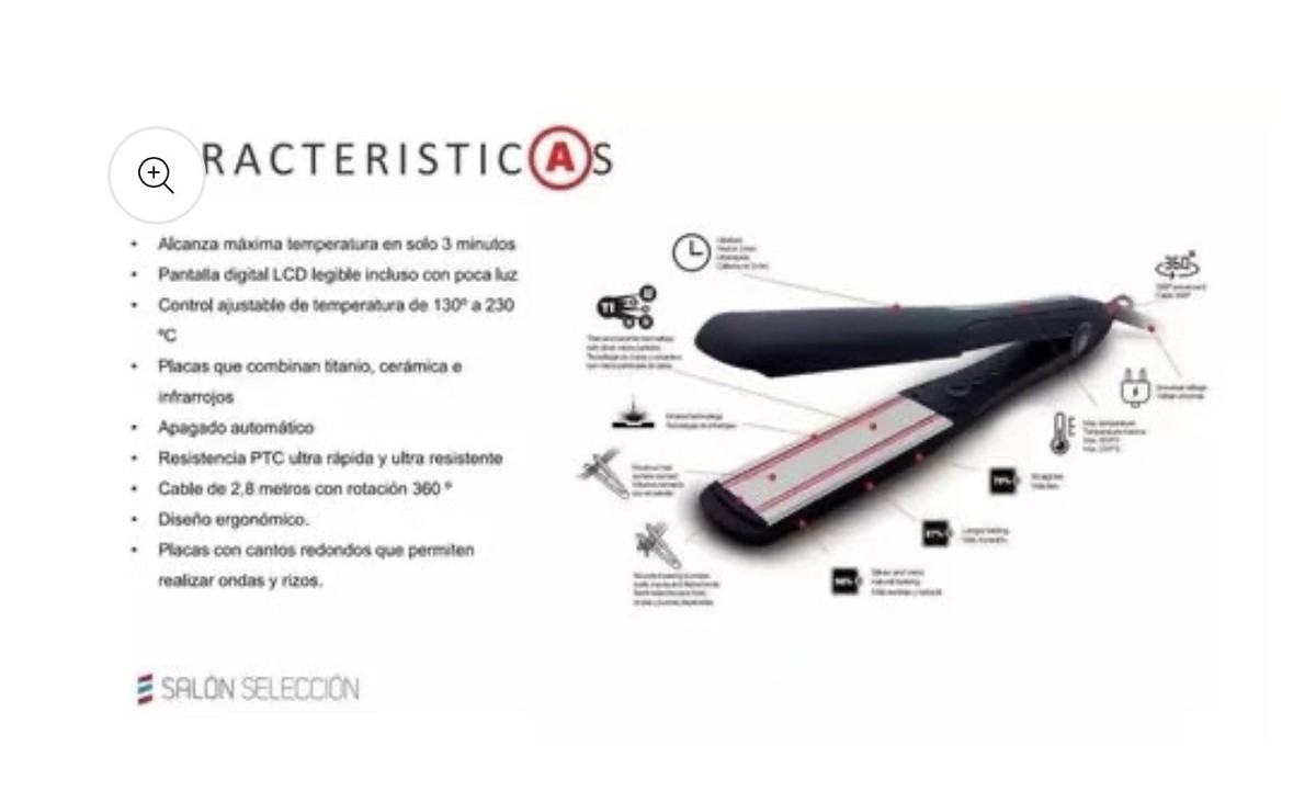 Salerm Therapy Stylist Straightener Iron Black