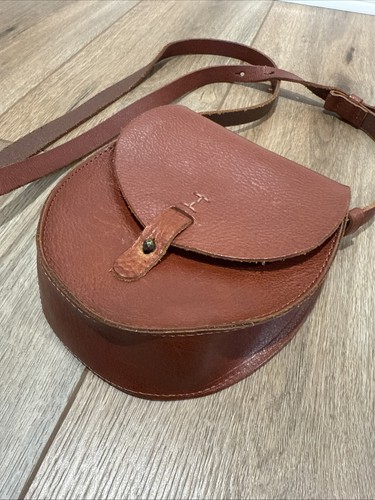 Bolso Bandolera Lucky Brand Cuero Coñac Cartera Solapa Botón Cierre Bolsillo - Imagen 10 de 21