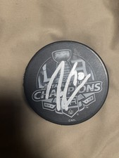 Tanner Pearson autographed signed 2014 los angeles kings stanley cup puck 