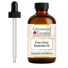 Greenwood Essential Pure Clove Essential Oil Syzygium aromaticum with Glass Dr