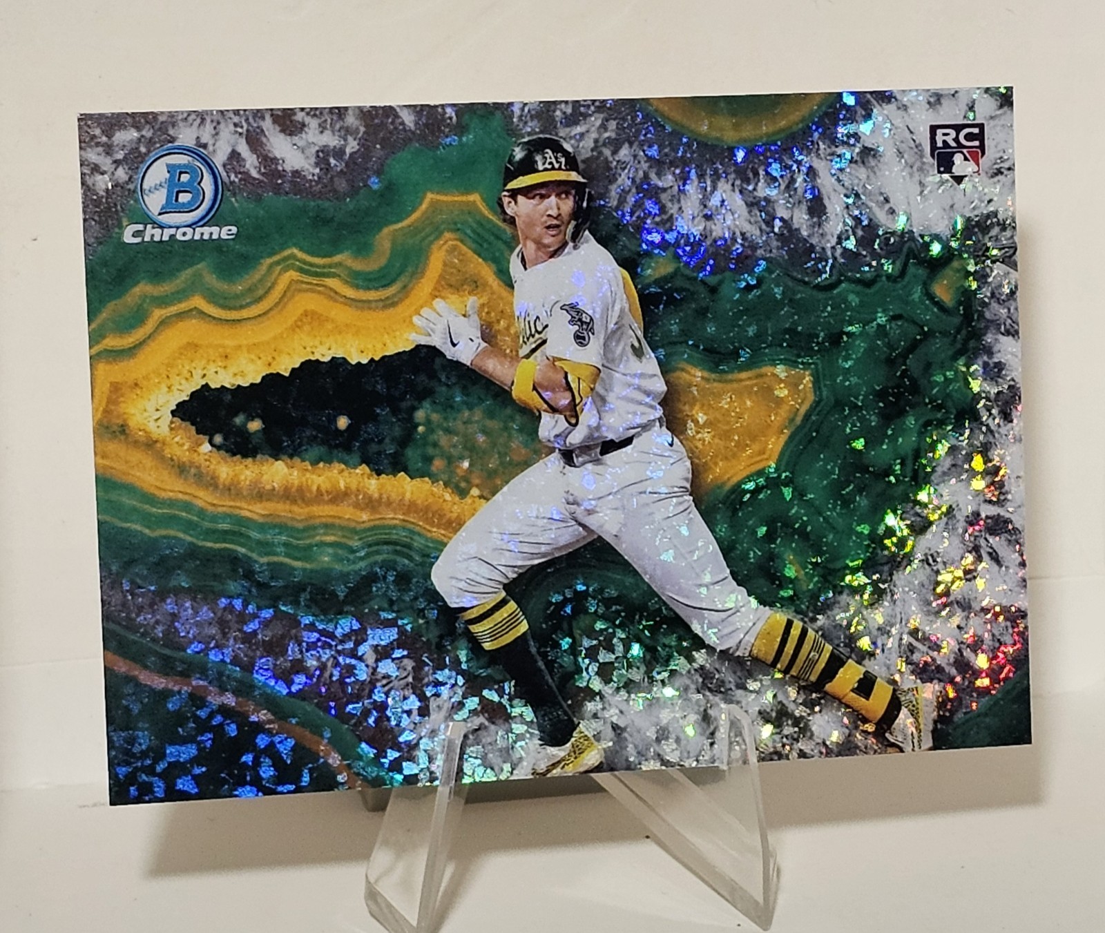 2025 Bowman Chrome - Crystalized Jacob Wilson #BWC-3 (RC) Rookie SSP Athletics