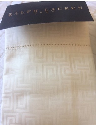 RALPH LAUREN DEAUVILLE LAUBSÄGEARBEIT JACQUARD CREME PAAR EURO KISSENBEZÜGE LUXUS