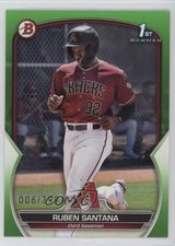 2023 Bowman Prospects Neon Green 6/399 Ruben Santana #BP-42 fm0