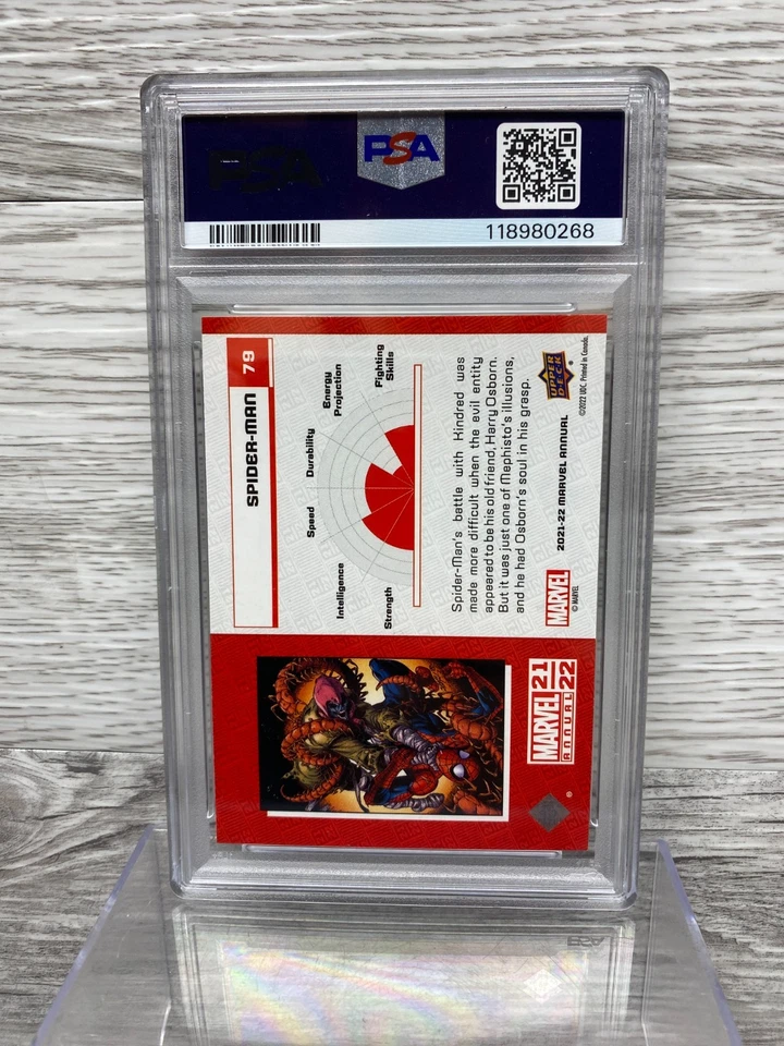 2021 Upper Deck Marvel Annual #79 Spider-Man PSA 10 Gem Mint - LOW POP!! - Image 2 of 2