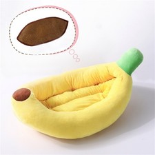 Dog Bed Soft Skin Friendly Removable Washable Cartoon Banana Shape Pet Cushion