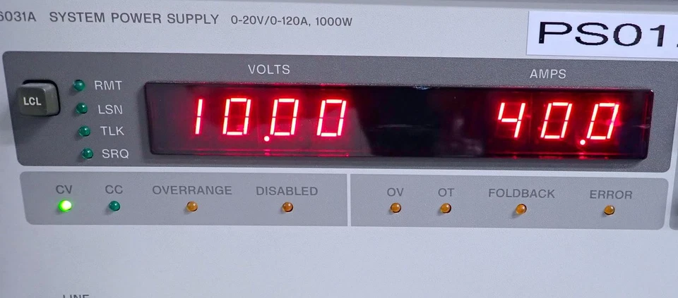 HP 6031A 0-20VDC 0-120A 1000W Power Supply | Load Tested! - Image 2 of 4