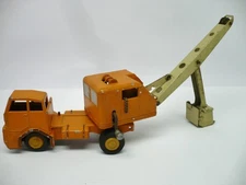 Vintage Pressed Steel #923 GAMA Faun West Germany Orange Power Shovel Truck