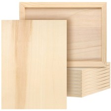 JOIKIT 10x 9x12" Wood Canvas Panels, Unfinished Wooden Boards for Painting