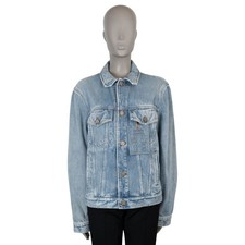 72968 auth LOUIS VUITTON blue cotton 2020 STAPLES EDITION DNA DENIM Jacket 50