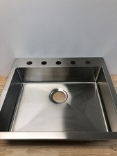 Elkay ECTSRAD25226TBG5 Crosstown 25" Single Basin Kitchen Sink - 5 Faucet Holes