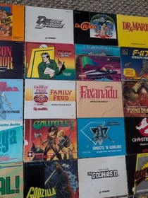 Lote 50 Nintendo NES Manual de instrucciones Folleto Cazafantasmas Kirby Godzilla 