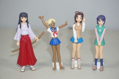Love Hina Girls Real Figure Lot of 4 Trading Gashapon Anime Figures 2001 Movic